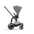 Carucior 2 in 1 pentru copii Cybex E-Priam, premium - Mirage Grey cu cadru Chrome Black - 6