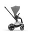 Carucior 2 in 1 pentru copii Cybex E-Priam, premium - Mirage Grey cu cadru Chrome Black - 3