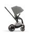 Carucior 2 in 1 pentru copii Cybex E-Priam, premium - Mirage Grey cu cadru Rosegold - 5