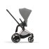 Carucior 2 in 1 pentru copii Cybex E-Priam, premium - Mirage Grey cu cadru Rosegold - 6