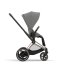 Carucior 2 in 1 pentru copii Cybex E-Priam, premium - Mirage Grey cu cadru Rosegold - 3