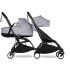 BABYZEN YOYO² CONNECT Διπλό Καρότσι Διδύμων με Πορτ-μπεμπέ, Μαύρο Σκελετό & Stone - 2