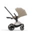 Carucior 2 in 1 pentru copii Cybex E-Priam, premium - Cozy Beige cu cadru Rosegold - 6