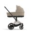 Carucior 2 in 1 pentru copii Cybex E-Priam, premium - Cozy Beige cu cadru Rosegold - 10