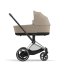 Carucior 2 in 1 pentru copii Cybex E-Priam, premium - Cozy Beige cu cadru Chrome Brown - 11