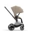 Carucior 2 in 1 pentru copii Cybex E-Priam, premium - Cozy Beige cu cadru Chrome Brown - 5