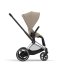 Carucior 2 in 1 pentru copii Cybex E-Priam, premium - Cozy Beige cu cadru Chrome Black - 4