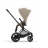 Carucior 2 in 1 pentru copii Cybex E-Priam, premium - Cozy Beige cu cadru Matt Black - 6