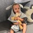 Детски халат Poncho Italbaby, изработен от бамбук, с качулка, 1-2 години - 3