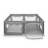 Παιδικό παρκοκρέβατο - Lionelo Willow XL 180 x 200, συμπαγές, Γκρι Μπετόν - 4