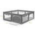 Παιδικό παρκοκρέβατο - Lionelo Willow XL 180 x 200, συμπαγές, Γκρι Μπετόν - 10