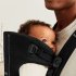 Кош за новородено бебе BabyBjorn Mini, анатомичен, плат трико, Черен - 7