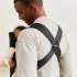 Кош за новородено бебе BabyBjorn Mini, анатомичен, плат трико, Черен - 10