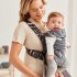 Marsupiu pentru bebelusi BabyBjorn Mini, Bumbac, anatomic cu multiple pozitii - Anthracite - 11