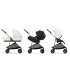 Παιδικό καρότσι Cybex Melio 3 σε 1, συλλογή 2024, με πορτμπαγκάζ και κέλυφος Cloud G Plus, λευκό καμβά - 1