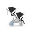 Детска двойна спортна количка Cybex e-Gazelle S, електрическа, Moon Black с черна рамка - 8