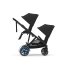 Детска двойна спортна количка Cybex e-Gazelle S, електрическа, Moon Black с черна рамка - 6