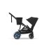 Детска двойна спортна количка Cybex e-Gazelle S, електрическа, Moon Black с черна рамка - 3