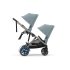 Детска двойна количка Cybex e-Gazelle S, електрическа, Stormy Blue с рамка Taupe - 6