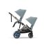 Διπλό καρότσι Cybex e-Gazelle S, για παιδιά, ηλεκτρικό, Stormy Blue με Taupe σκελετό - 6