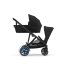 Детска двойна спортна количка Cybex e-Gazelle S, електрическа, Moon Black с черна рамка - 4