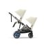 Carucior sport dublu Cybex e-Gazelle S, pentru copii, electric, Seashell Beige cu cadru Taupe - 6