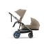 Διπλό καρότσι Cybex e-Gazelle S, παιδικό, ηλεκτρικό, Μπεζ αμύγδαλο με σκελετό Taupe - 4