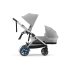 Διπλό καρότσι Cybex e-Gazelle S, ηλεκτρικό, Stone Grey με Ασημί σκελετό - 5