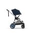 Двойна детска спортна количка Cybex e-Gazelle S, електрическа, Ocean Blue със сребриста рамка - 13