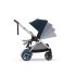 Двойна детска спортна количка Cybex e-Gazelle S, електрическа, Ocean Blue със сребриста рамка - 17