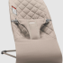 Balansoar pentru copii BabyBjorn Bliss cu tesatura matlasata si bara de jucarii, Sand Grey  - 2