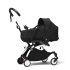 Carucior 3 in 1 pentru copii STOKKE YOYO³, cu landou, scoica auto si pachet de culoare - Black, cu cadru White - 5