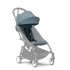 Carucior 3 in 1 pentru copii STOKKE YOYO³, cu landou, scoica auto si pachet de culoare - Aqua, cu cadru White - 2