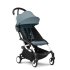Детска количка 3 в 1 STOKKE YOYO³, с кош, кора за кола и цветен пакет - Aqua, с бяла рамка - 2