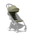 Детска количка 3 в 1 STOKKE YOYO³, с кош, кора за кола и цветен пакет - Olive, с бяла рамка - 4
