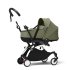 Carucior 2 in 1 pentru copii STOKKE YOYO³, cu landou si pachet de culoare - Olive, cu cadru White - 2