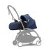 Детска количка 2 в 1 STOKKE YOYO³, с пакет за новородено и цветен пакет - Air France Blue, с бяла рамка - 5