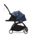 Детска количка 2 в 1 STOKKE YOYO³, с пакет за новородено и цветен пакет - Air France Blue, с черна рамка - 4