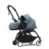 Carucior 2 in 1 pentru copii STOKKE YOYO³, cu pachet nou nascut si pachet de culoare - Aqua, cu cadru Black - 2