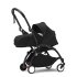 Carucior 2 in 1 pentru copii STOKKE YOYO³, cu pachet nou nascut si pachet de culoare - Black, cu cadru Black - 2