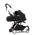 Carucior 3 in 1 pentru copii STOKKE YOYO³, cu pachet nou nascut, scoica auto si pachet de culoare - Black, cu cadru White - 3