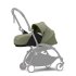 Детска количка 3 в 1 STOKKE YOYO³, с пакет за новородено, кора за кола и цветен пакет - Olive, с бяла рамка - 6