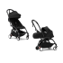 Carucior 2 in 1 pentru copii STOKKE YOYO³, cu pachet nou nascut si pachet de culoare - Black, cu cadru Black - 1