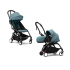 Детска количка 2 в 1 STOKKE YOYO³, с пакет за новородено и цветен пакет - Aqua, с черна рамка - 1