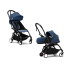 Carucior 2 in 1 pentru copii STOKKE YOYO³, cu pachet nou nascut si pachet de culoare - Air France Blue, cu cadru Black - 1