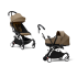 Carucior 2 in 1 pentru copii STOKKE YOYO³, cu landou si pachet de culoare - Toffee, cu cadru White - 1