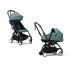 Carucior 2 in 1 pentru copii STOKKE YOYO³, cu landou si pachet de culoare - Aqua, cu cadru Black - 1