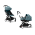 Детска количка 2 в 1 STOKKE YOYO³, с кош и цветен пакет - Aqua, с бяла рамка - 1