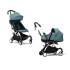 Carucior 2 in 1 pentru copii STOKKE YOYO³, cu landou si pachet de culoare - Aqua, cu cadru White - 1