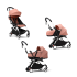 Детска количка 3 в 1 STOKKE YOYO³, с пакет за новородено, количка и цветен пакет - Ginger, с бяла рамка - 1
